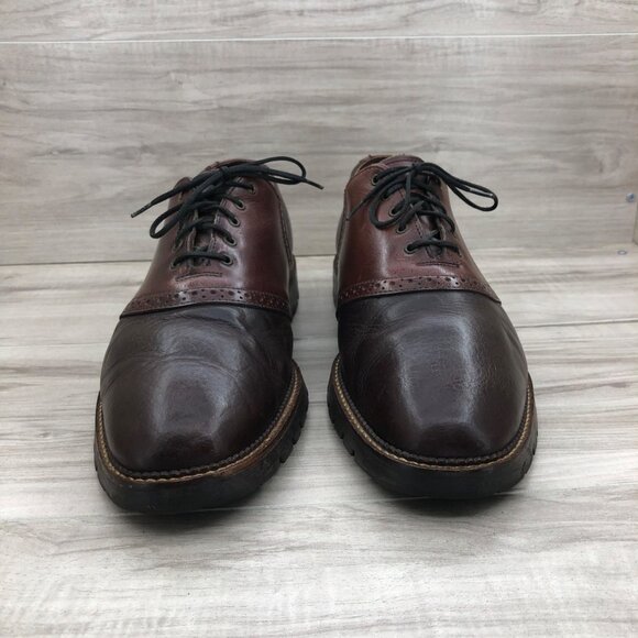 H.S. Trask Oxfords Mens 13M Brown Two Tone Leather Lace Up Dress Shoes main image 6